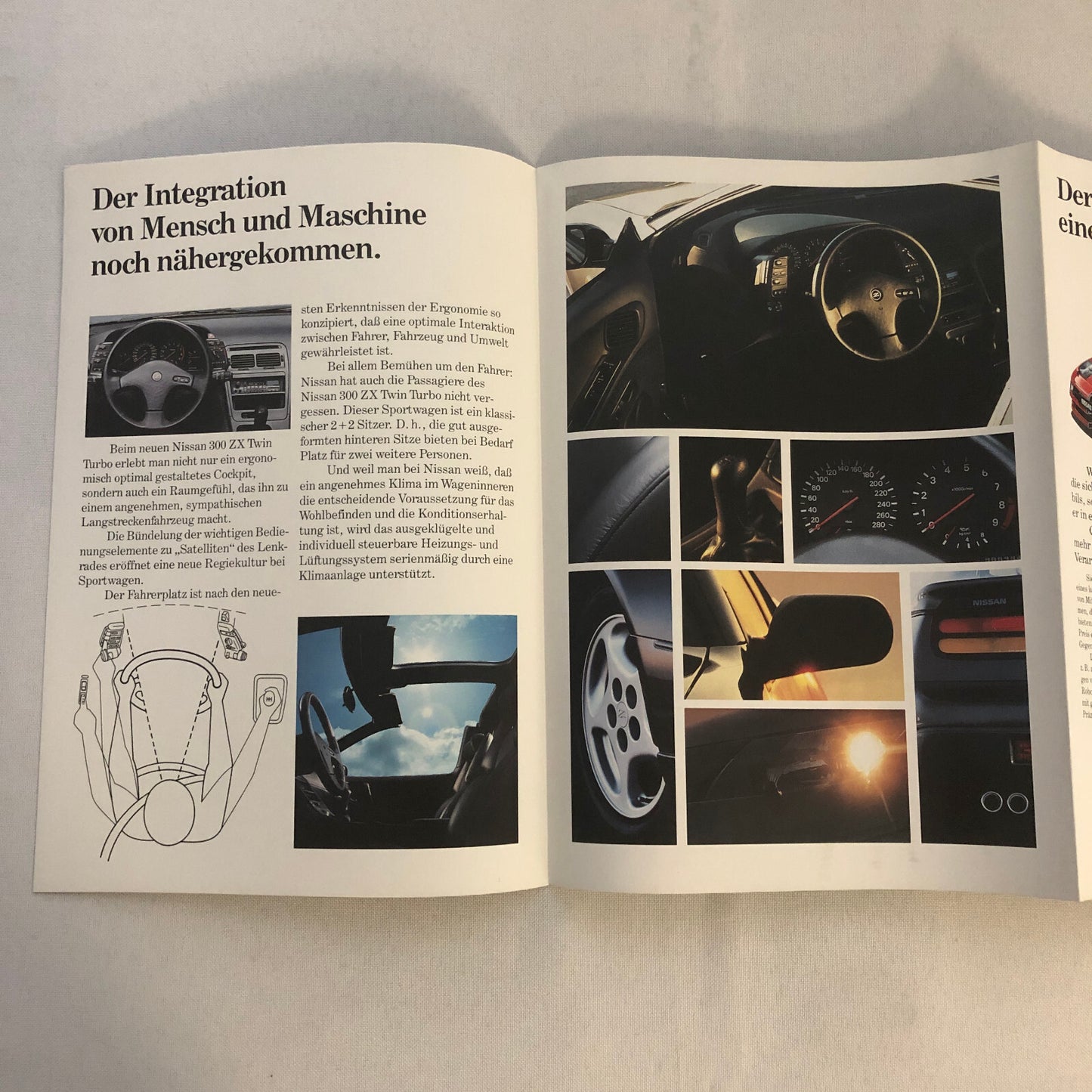 Vintage Nissan 300ZX Twin Turbo Poster Sales Brochure Catalog GERMAN TEXT Euro