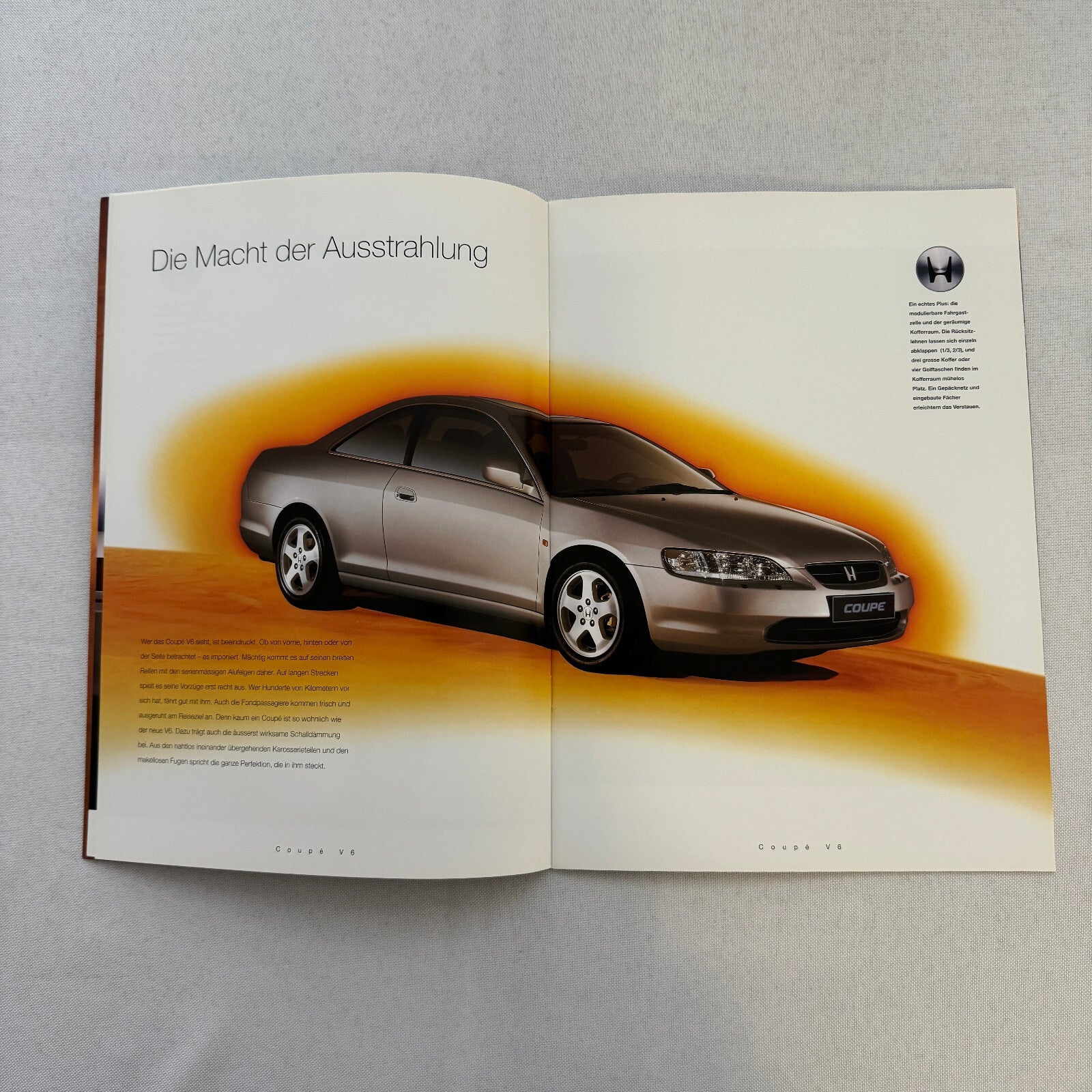 1998 1999 Honda Accord Coupe V6 Car Sales Brochure Swiss Market German Text