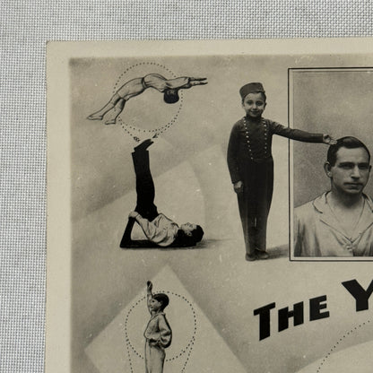 Vintage Circus Acrobat Tumbling Act Photo Photograph 1938 The Yulians