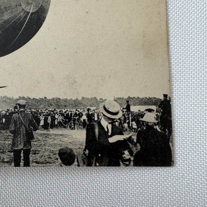 Vintage Zeppelin Airship Dirigible Postcard Post Card French Nulli Secundus