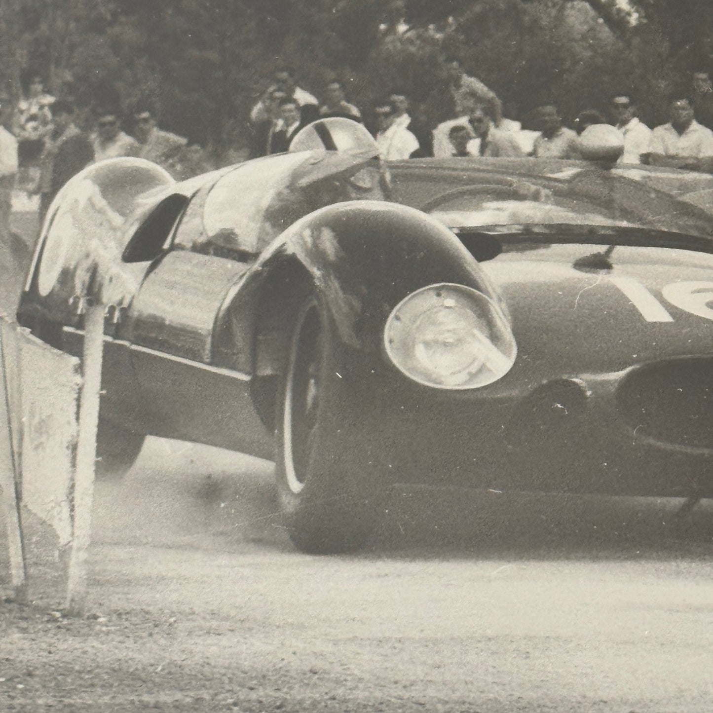 Vintage Racing Photo Unidentified Car Driver Motorsport