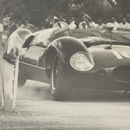 Vintage Racing Photo Unidentified Car Driver Motorsport