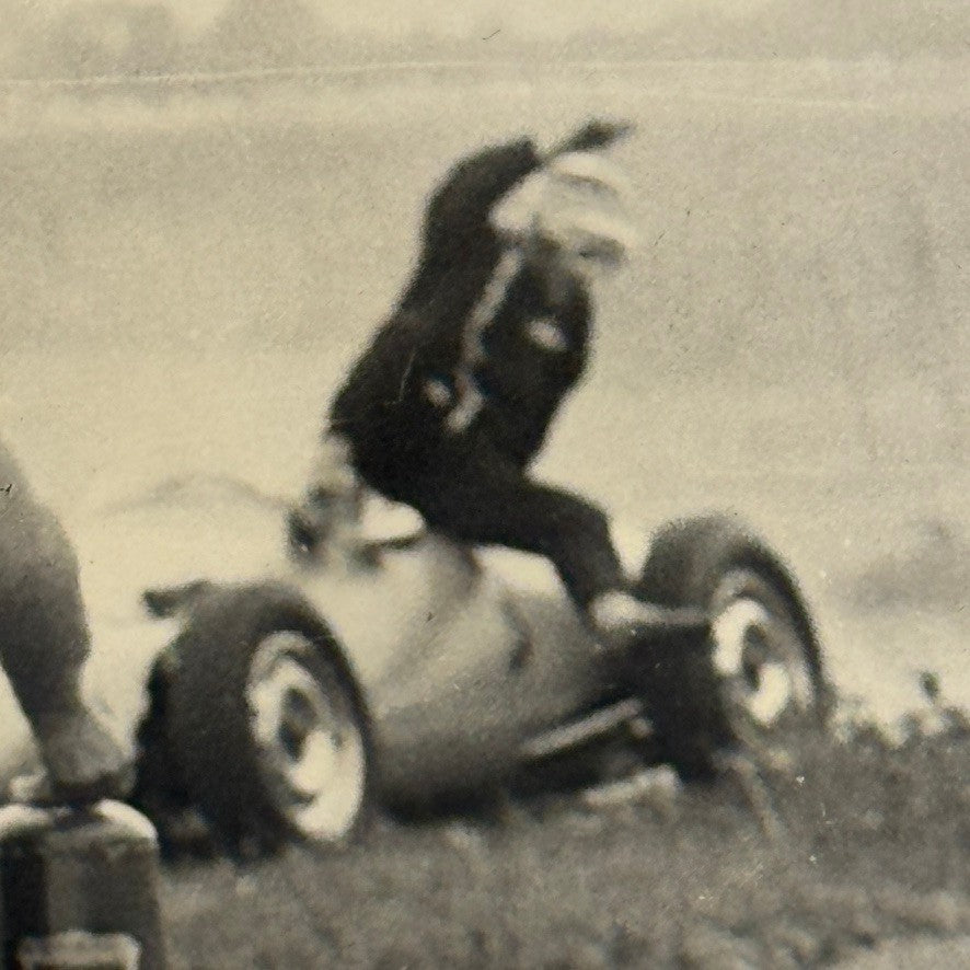 Vintage Racing Photo Wreck Crash Accident Motorsport Photograph