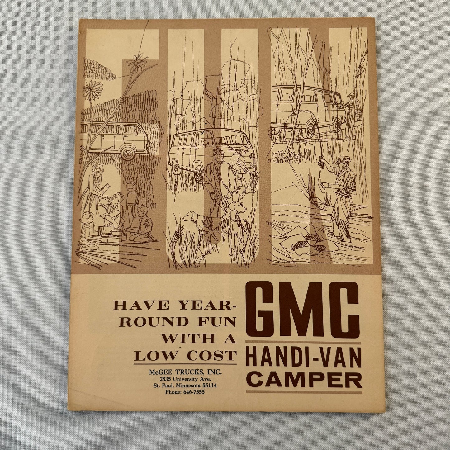 GMC Handi-Van Camper Sales Sheet Brochure Catalog Advertising Handi Van