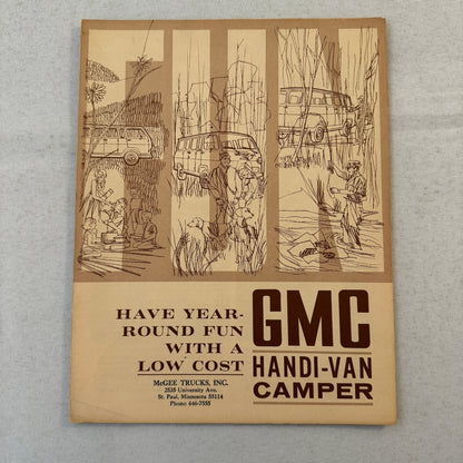 GMC Handi-Van Camper Sales Sheet Brochure Catalog Advertising Handi Van
