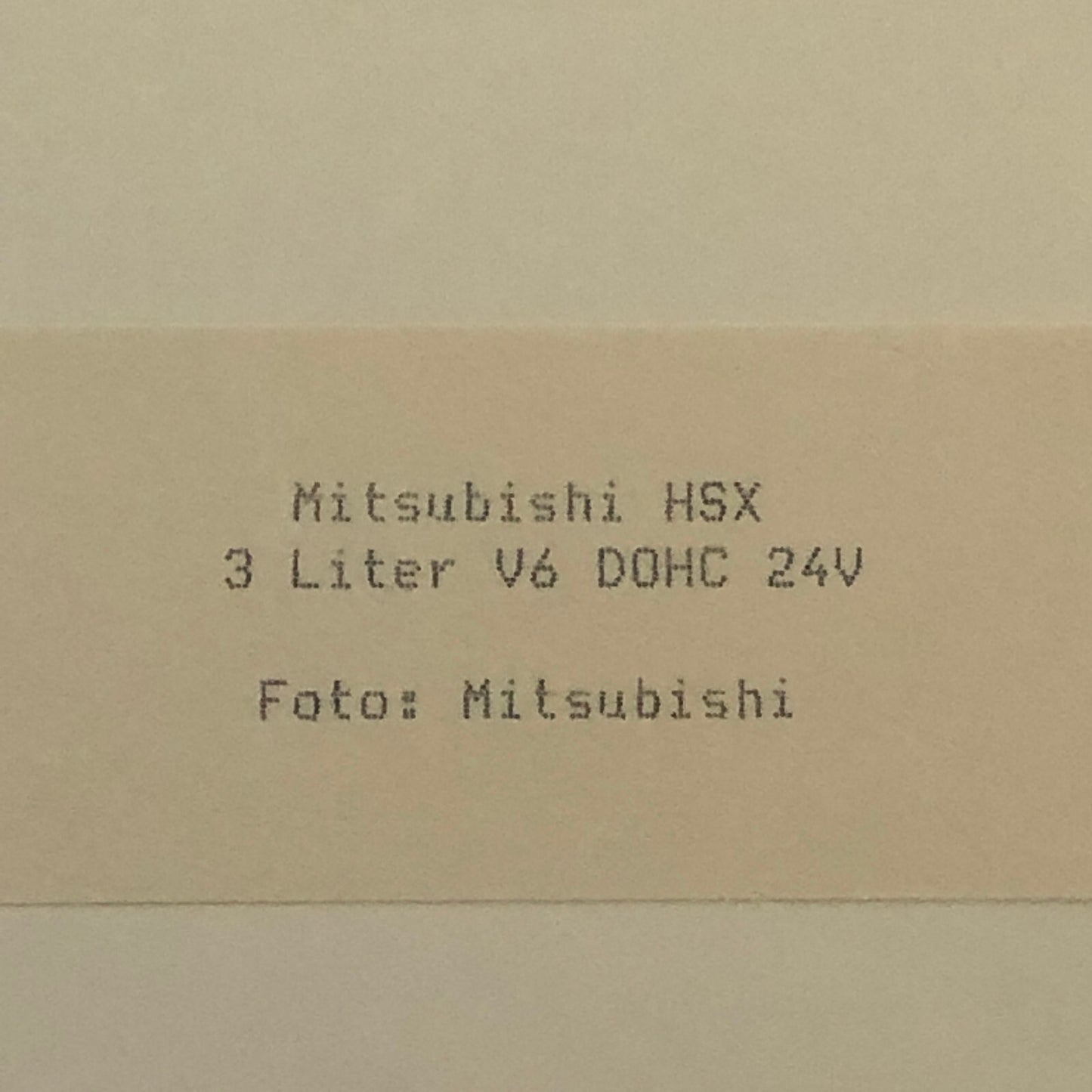 Mitsubishi HSX Car Photo Photograph Print