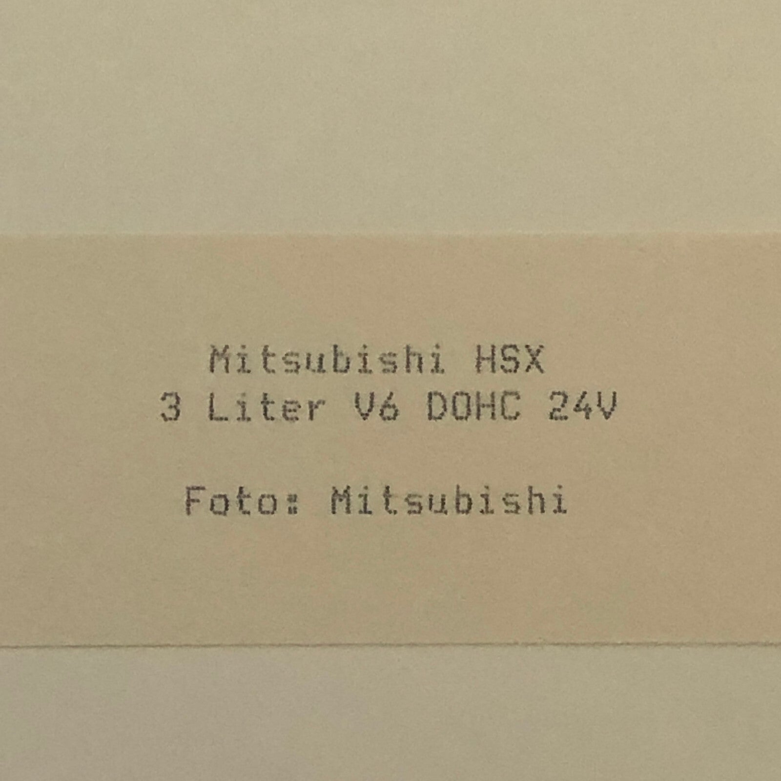 Mitsubishi HSX Car Photo Photograph Print