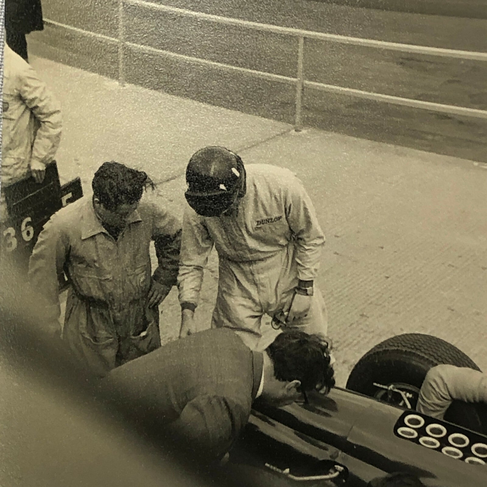 Vintage Racing Car Photo Photograph Print - Graham Hill BRM Car