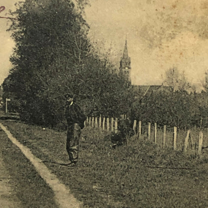 Antique 1906 Circuit de la Sarthe Racing Car Postcard Post Card French