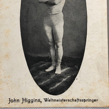 Circus Performer World Champion Jumper John Higgins Postcard Post Card German