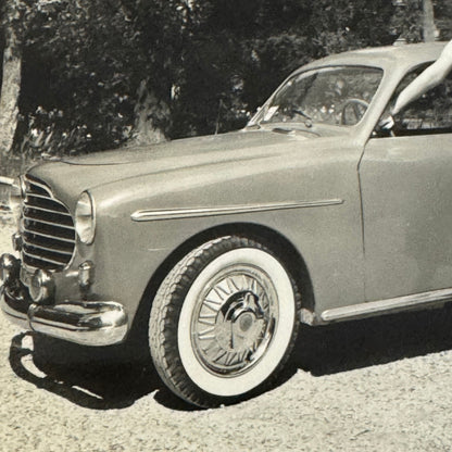 Woman with Beautiful Car Automobile Photo Photograph Italian Fiat 1100 Vignale