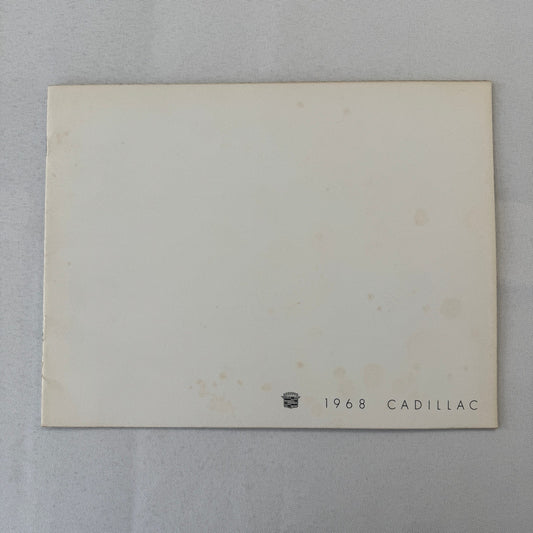 1968 Cadillac Car Sales Brochure Catalog Fleetwood Brougham Eldorado DeVille