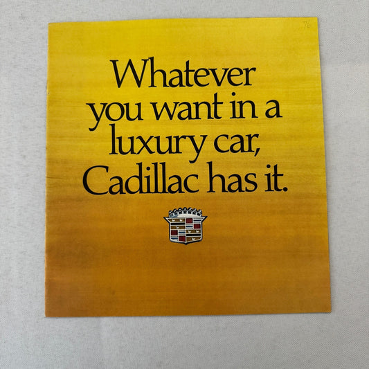 1976 Cadillac Car Sales Brochure Catalog Coupe deVille Seville Eldorado Brougham