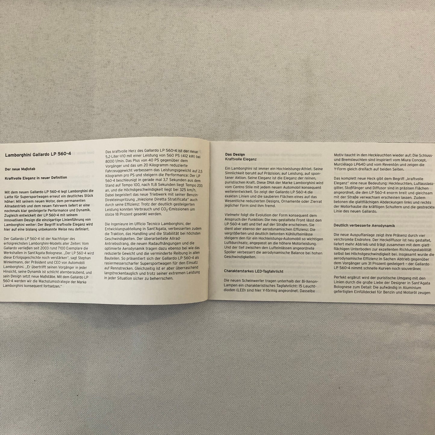 Lamborghini Gallardo LP 560-4 Press Kit Brochure CD GERMAN Text 2008