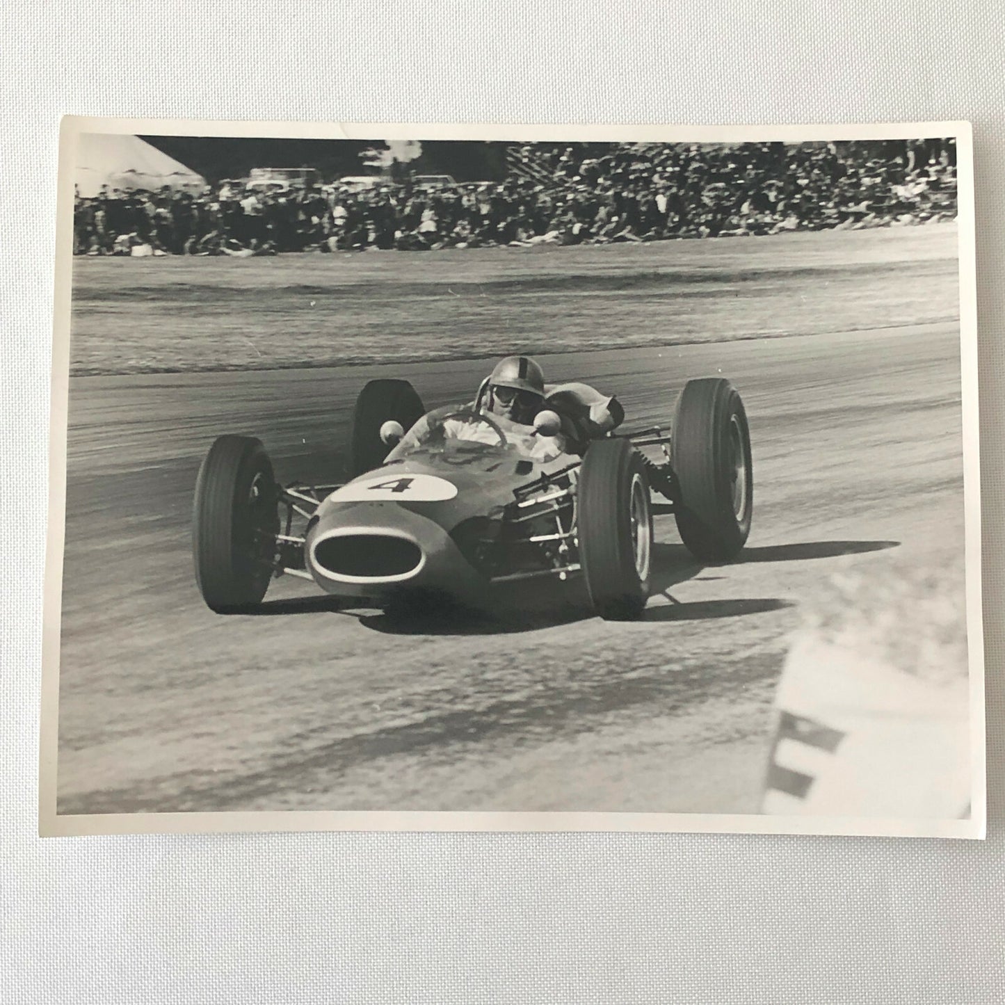 Vintage 1964 Jack Brabham Racing Car Photo Photograph Brabham Repco Climax 