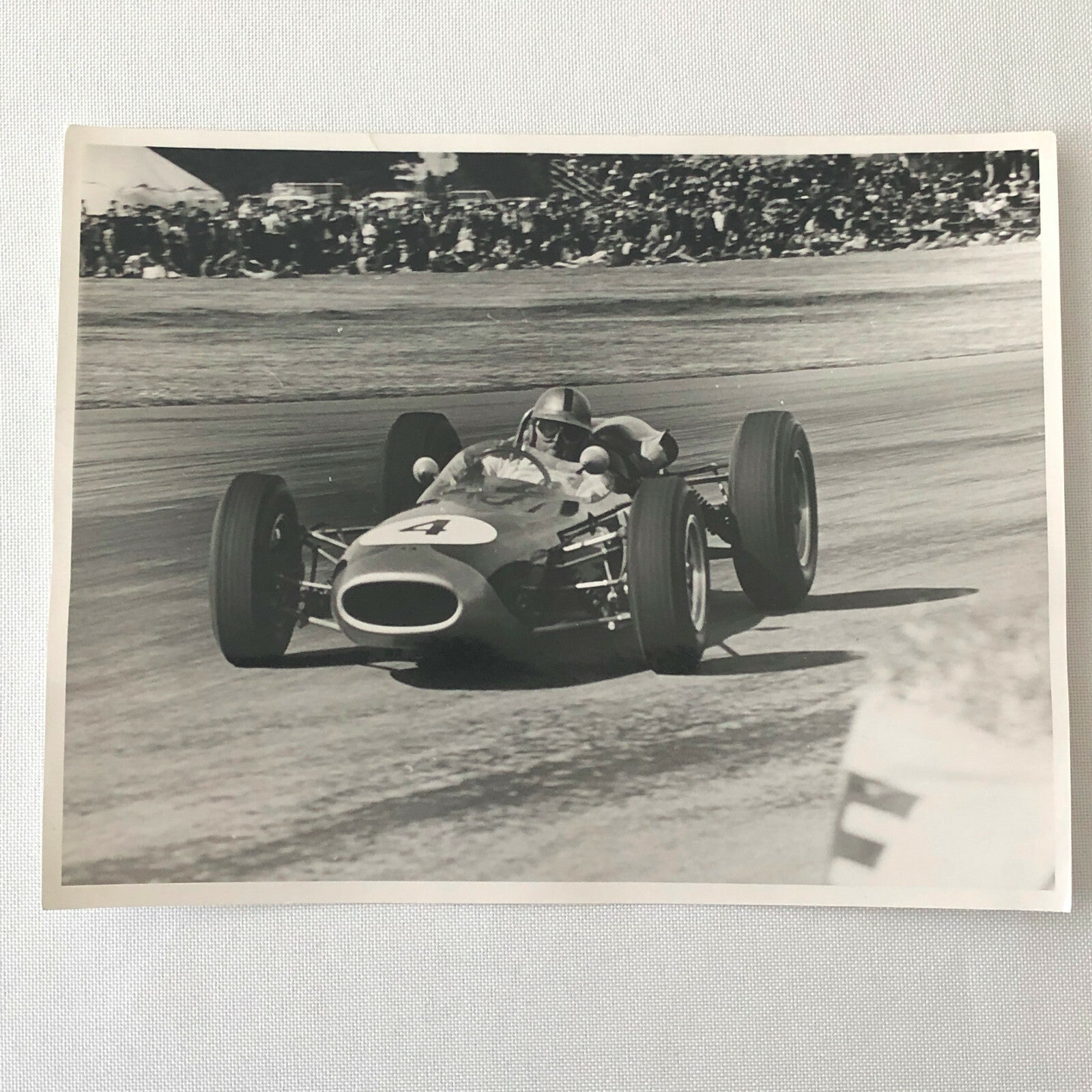 Vintage 1964 Jack Brabham Racing Car Photo Photograph Brabham Repco Climax 
