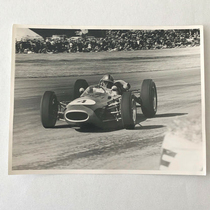Vintage 1964 Jack Brabham Racing Car Photo Photograph Brabham Repco Climax 