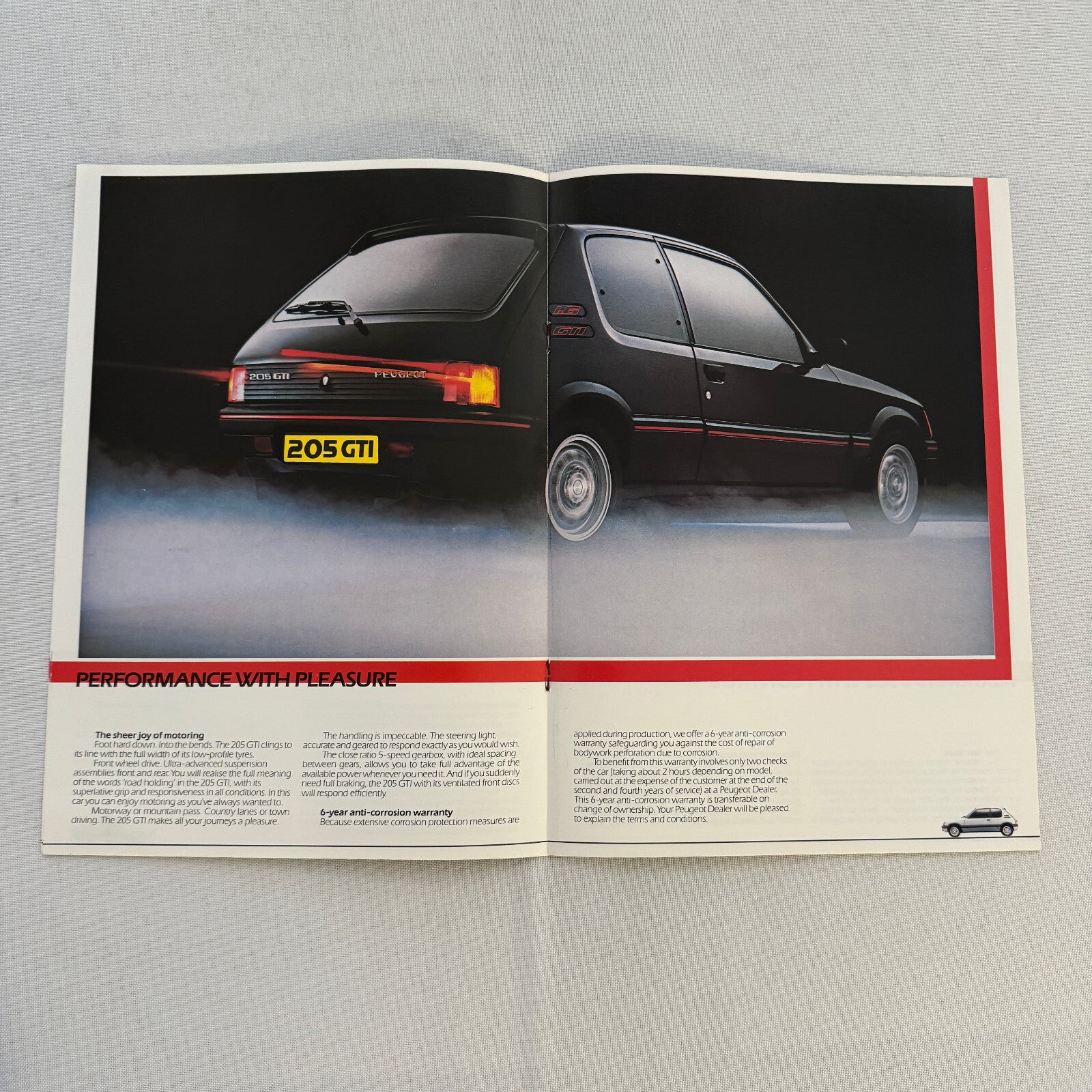 1985 Peugeot GTI Hot Hatch Car Sales Brochure Catalog European