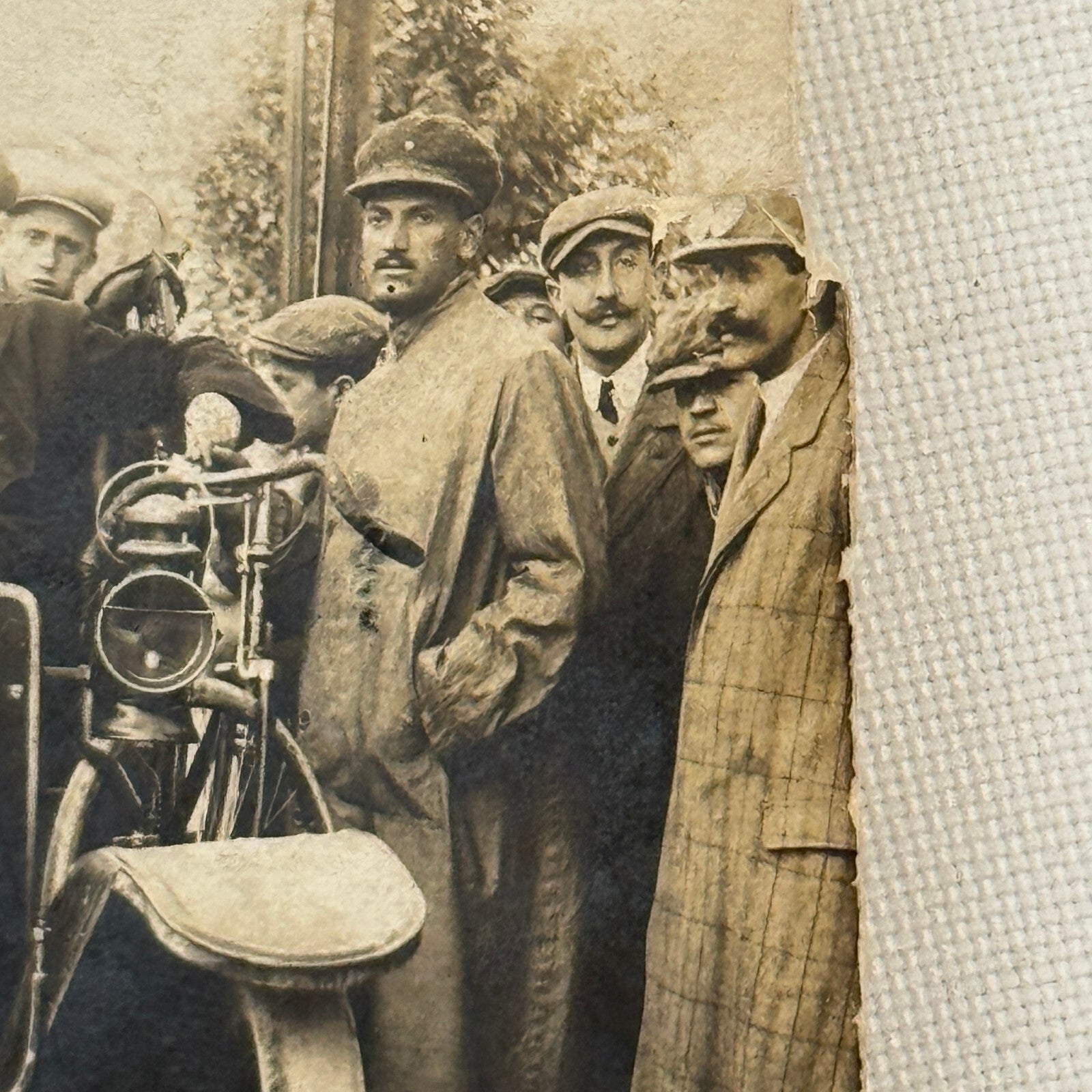 Vintage Photograph Photo Antique Men in Early Automobile Car