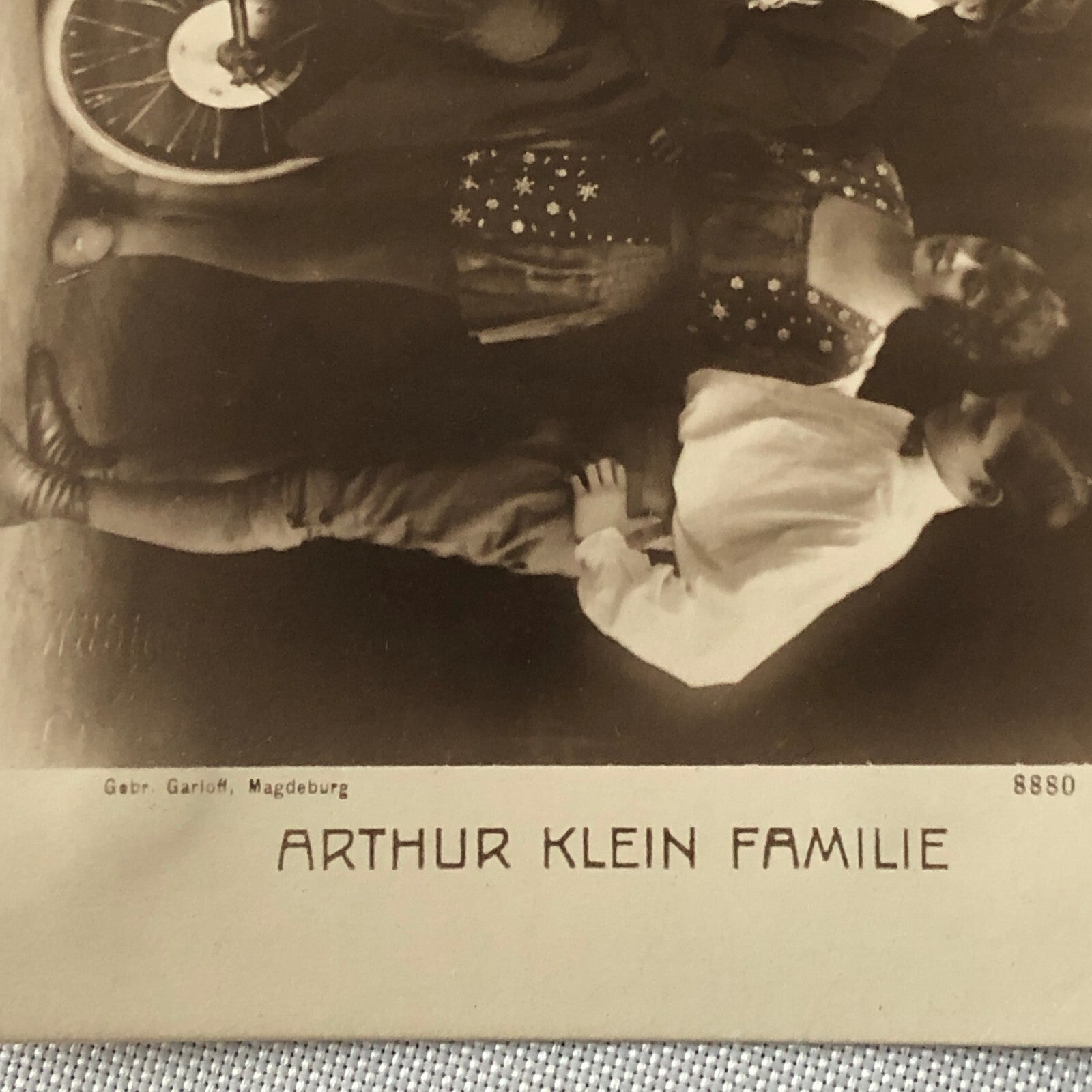 Circus Performer Clown on Bicycle Motorcycle Bike Real Photo Postcard RPPC