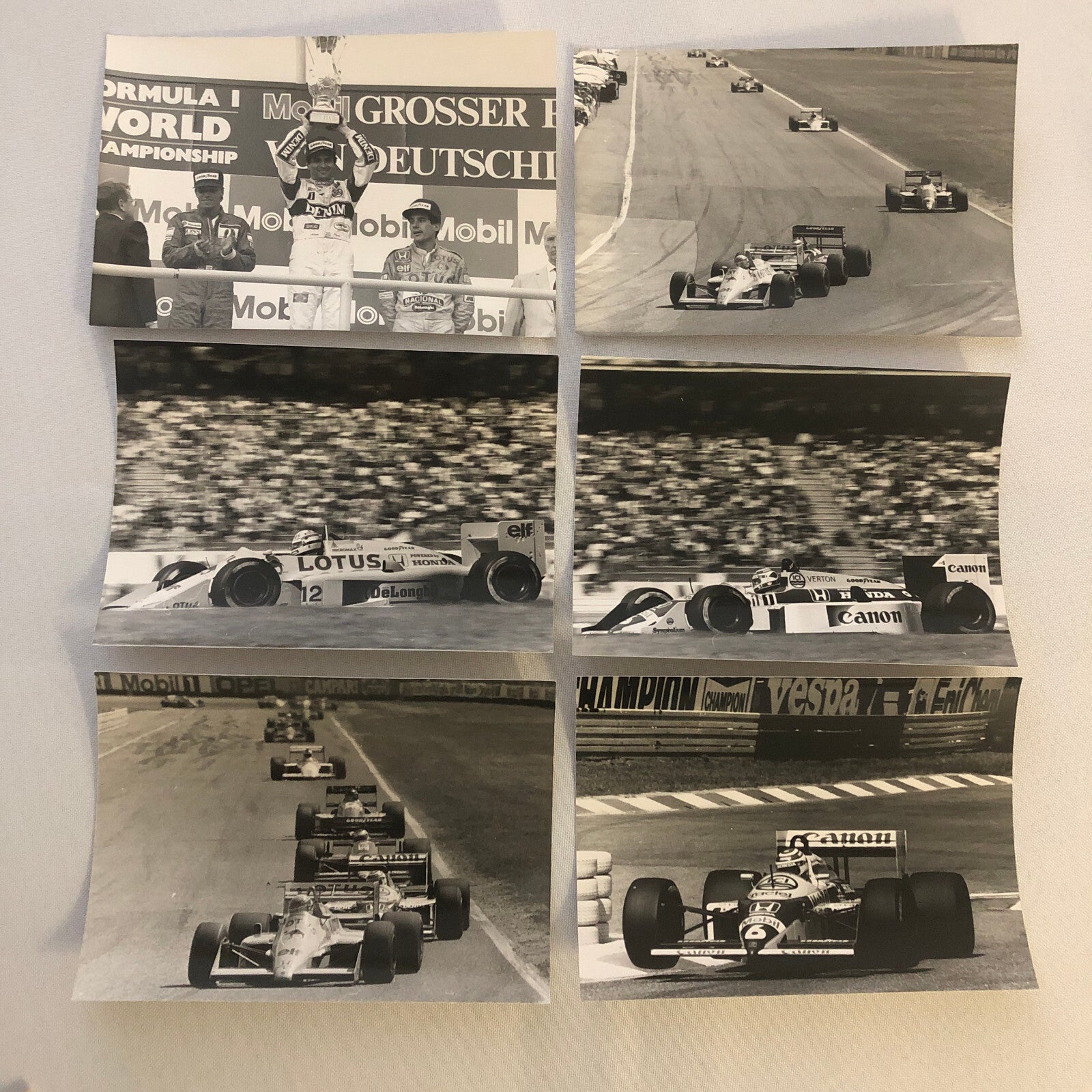 1987 German Grand Prix Formula One Racing Photo Lot of 14 Ayrton Senna Lotus +