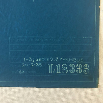1933 Bus Interior Design Blueprint Trambus Blue Print Truck 