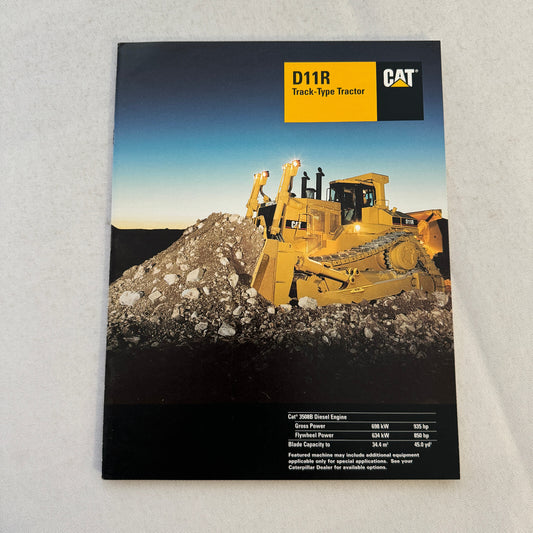 Caterpillar Cat D11R Track Type Tractor Construction Equipment Brochure Catalog