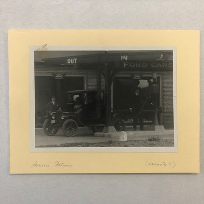 Vintage Ford Car Automobile Service Station Photo Photograph Print