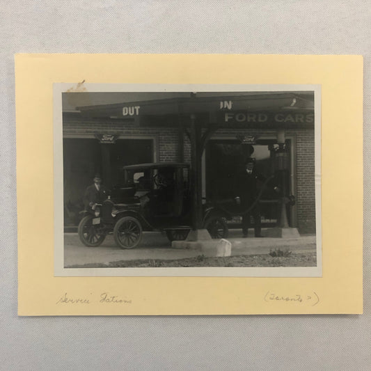 Vintage Ford Car Automobile Service Station Photo Photograph Print
