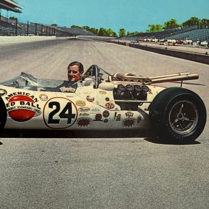 Vintage Indy Racing Postcard Graham Hill Indianapolis 500 Driver Motorsport