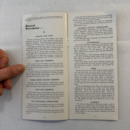 Vintage San Francisco Oakland Bay Bridge Construction Engineering Brochure