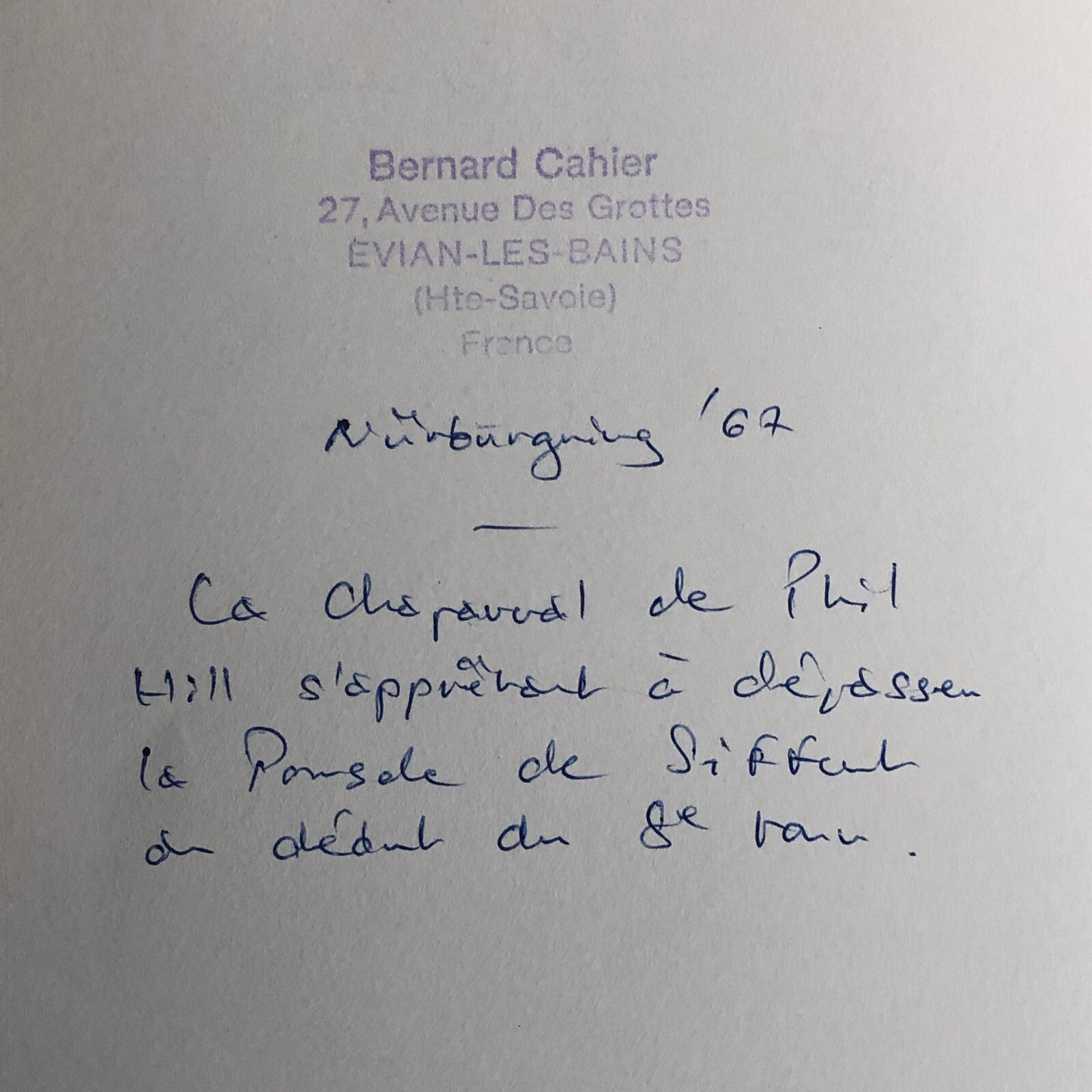 Vintage Bernard Cahier Racing Photo Nurburgring Phil Hill Chaparral Porsche 1967