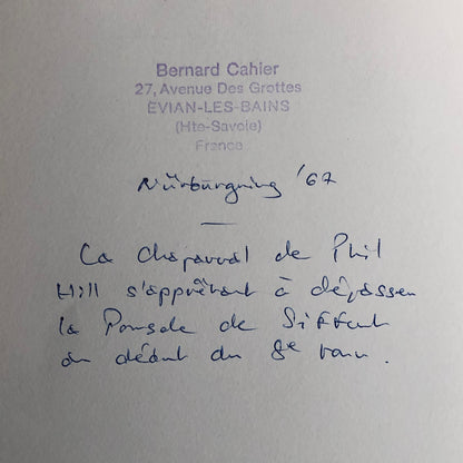 Vintage Bernard Cahier Racing Photo Nurburgring Phil Hill Chaparral Porsche 1967