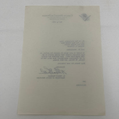 1954 Cadillac Letter Letterhead Vintage Document Signed Public Relations