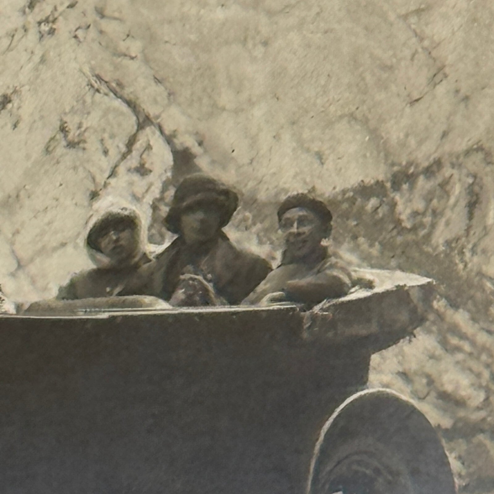 Vintage Photo Photograph Print People in Early Automobile Car Antique