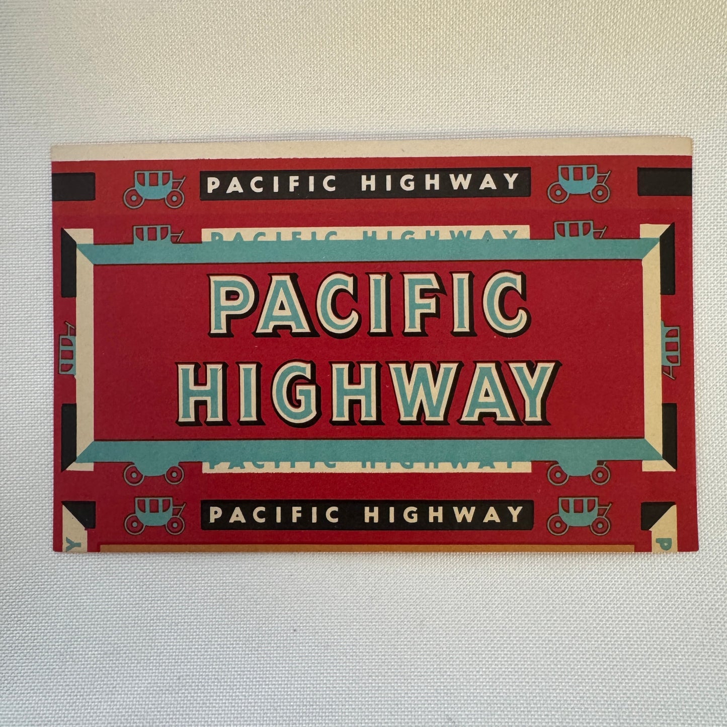 Vintage Pacific Highway Travel Label Tobacco Cigar ?