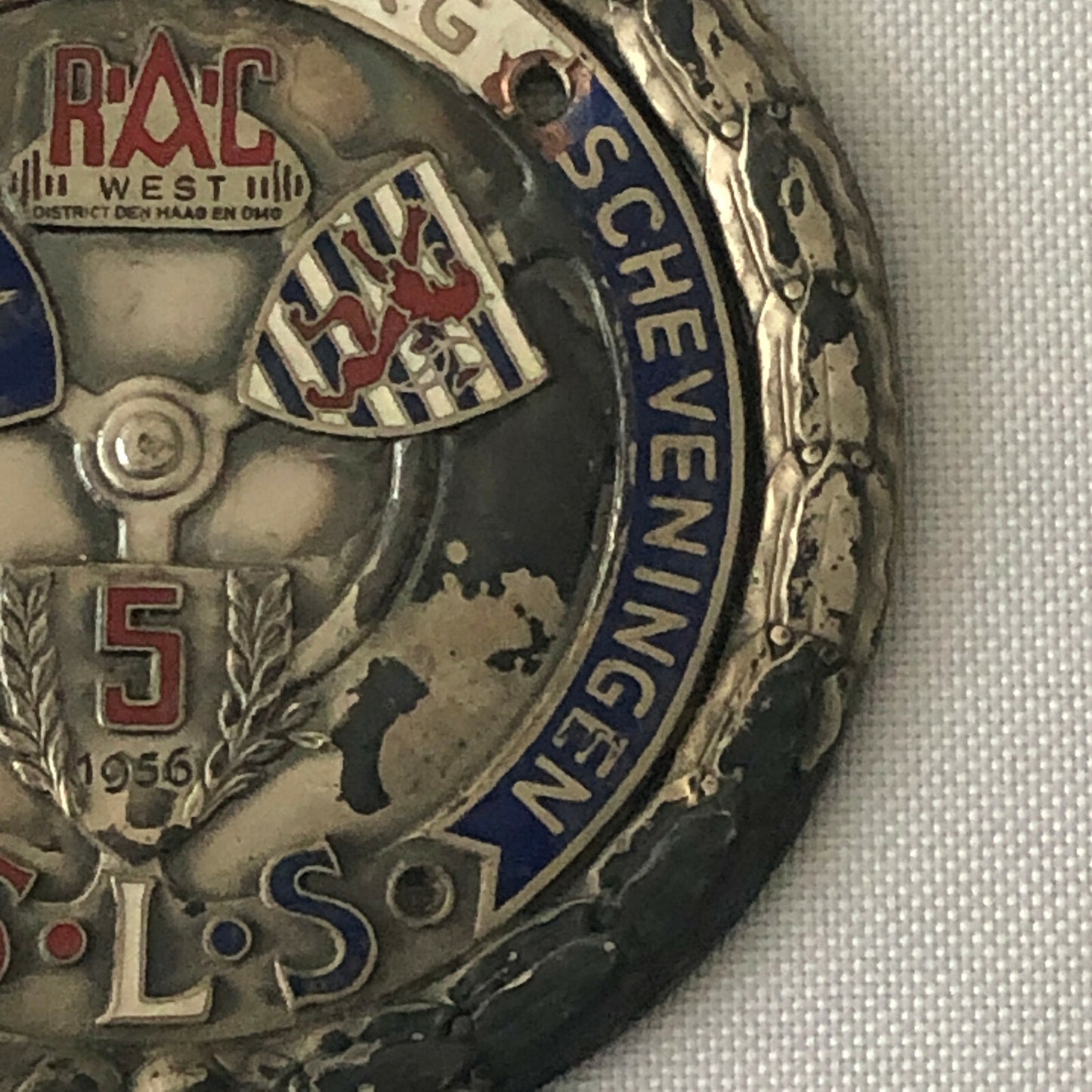 1956 Scheveningen Luxemburg Scheveningen SLS Rally Badge Emblem Award 