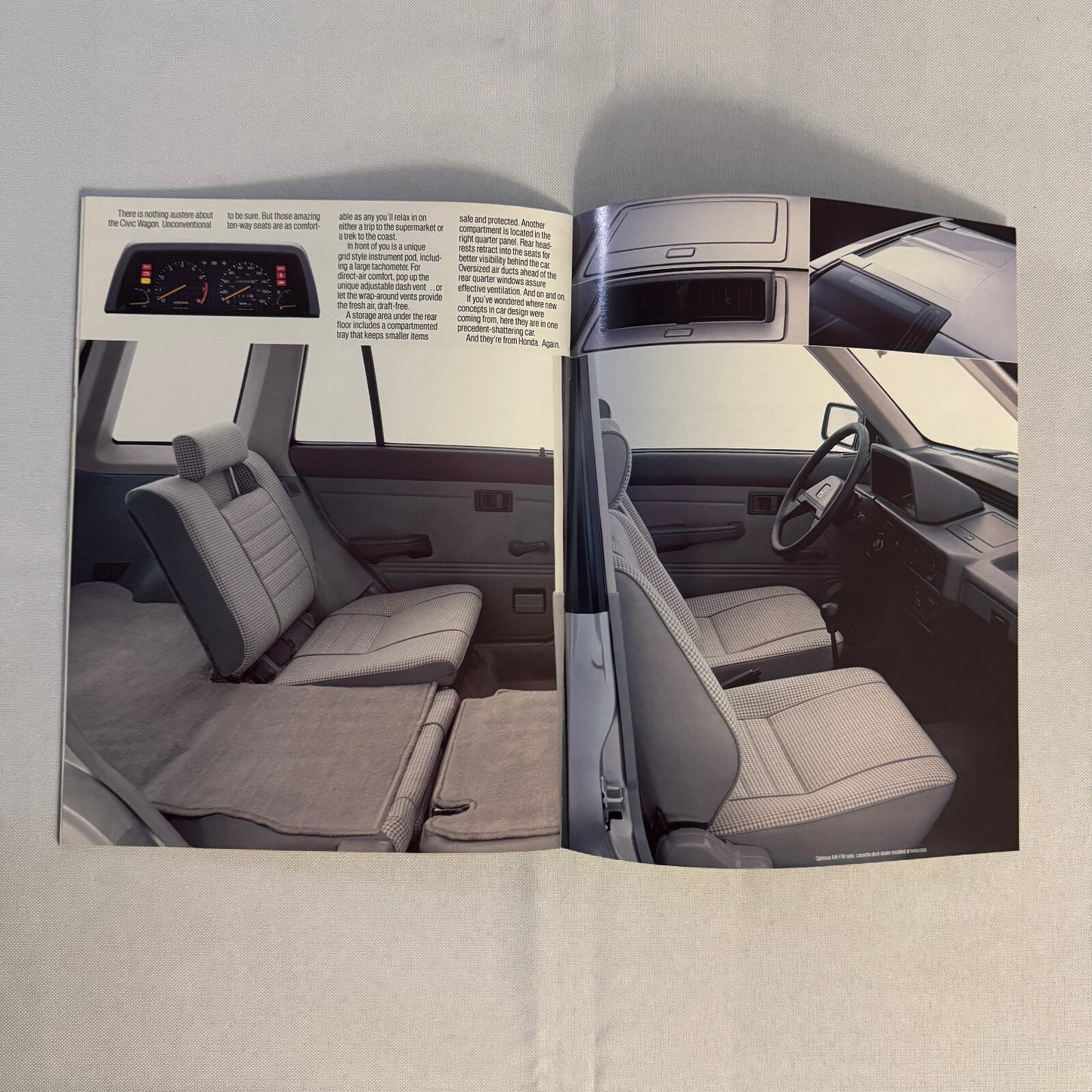 1984 Honda Civic Sales Brochure Catalog CRX Hatchback 1500 Sedan Wagon Vintage