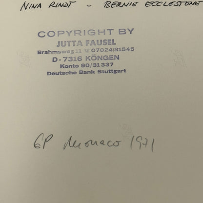 Vintage Racing Photo 1970 Monaco Grand Prix Graham Hill Bernie Ecclestone Rindt