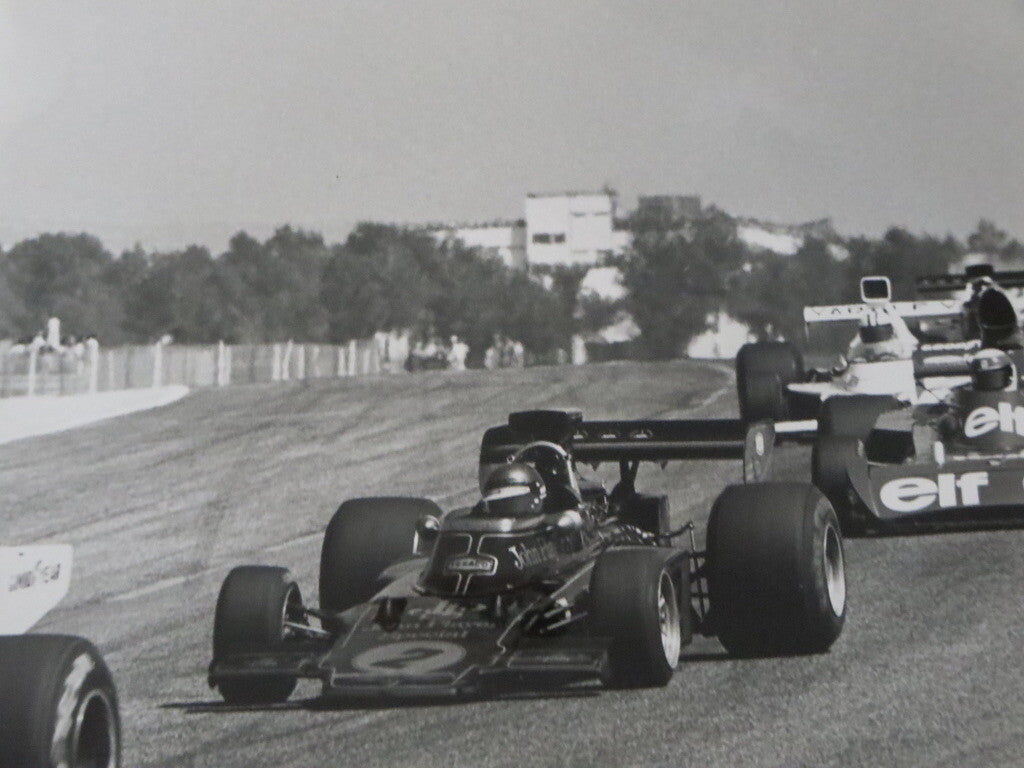 Vintage 1973 French Grand Prix Racing Photograph Photo - Jackie Stewart + 