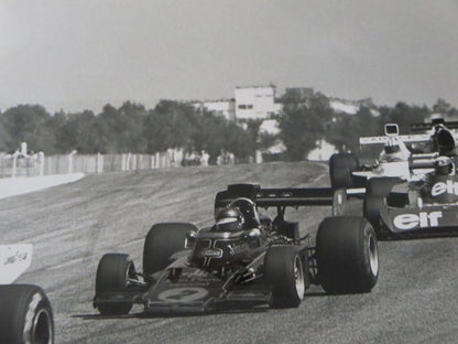 Vintage 1973 French Grand Prix Racing Photograph Photo - Jackie Stewart + 