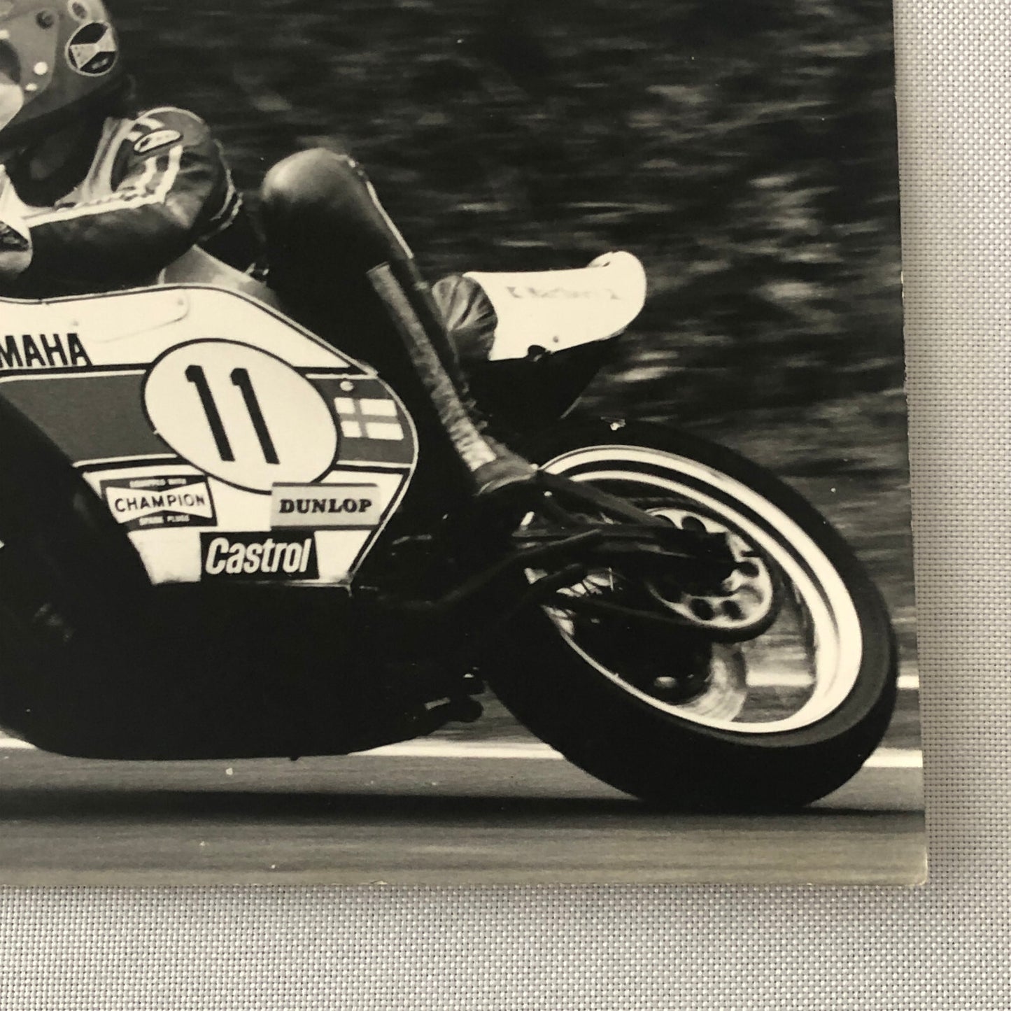 Vintage Motorcycle Racing Photo photograph Yamaha Race Bike Rider
