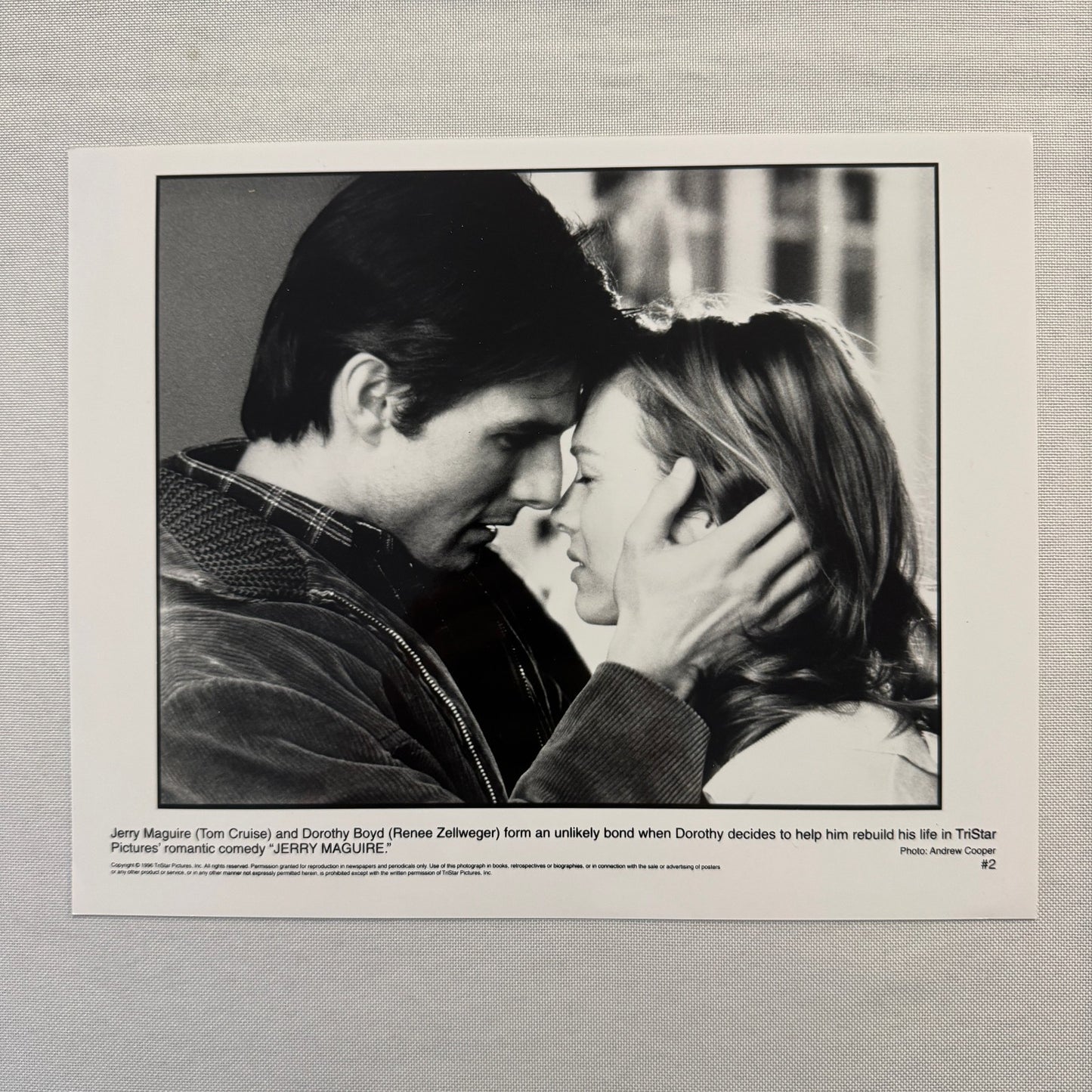 Jerry Maguire Movie Press Photo Publicity Photograph Tom Cruise Renee Zellweger
