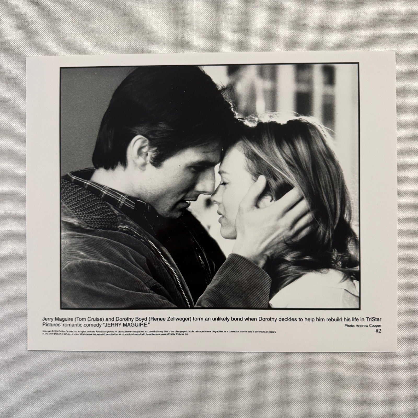 Jerry Maguire Movie Press Photo Publicity Photograph Tom Cruise Renee Zellweger