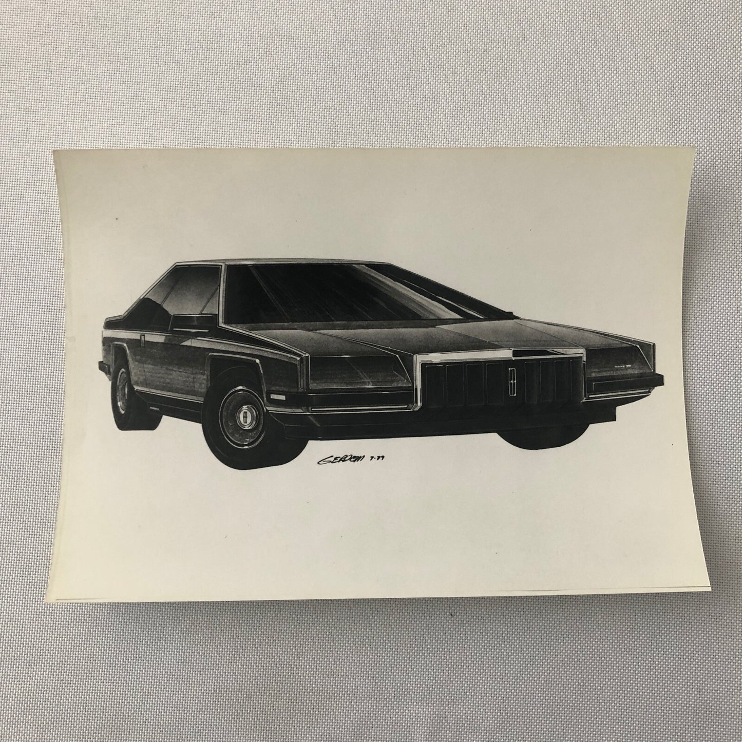 Vintage Car Design Photo Photograph of Illustration Lincoln Mark VIII Concept