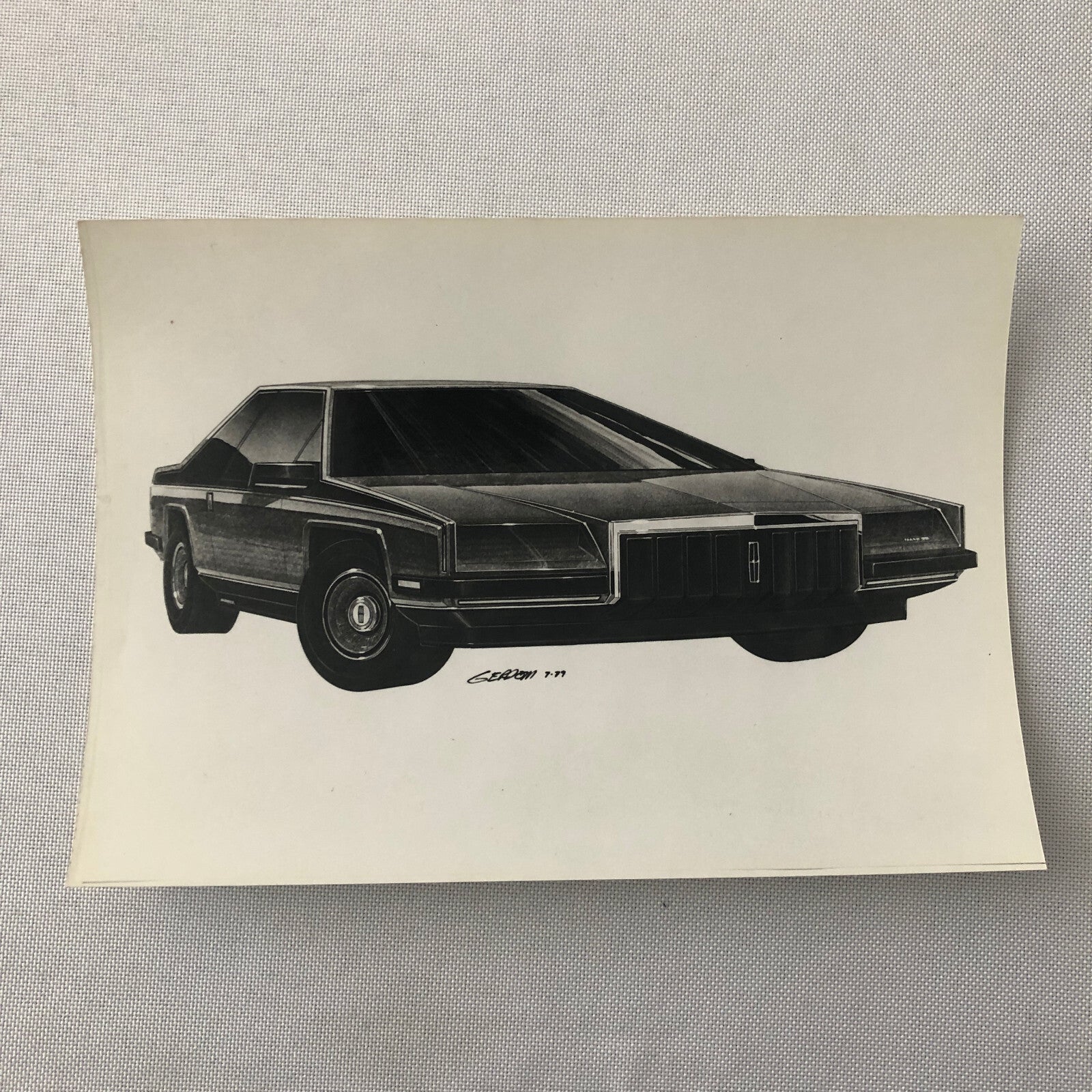 Vintage Car Design Photo Photograph of Illustration Lincoln Mark VIII Concept