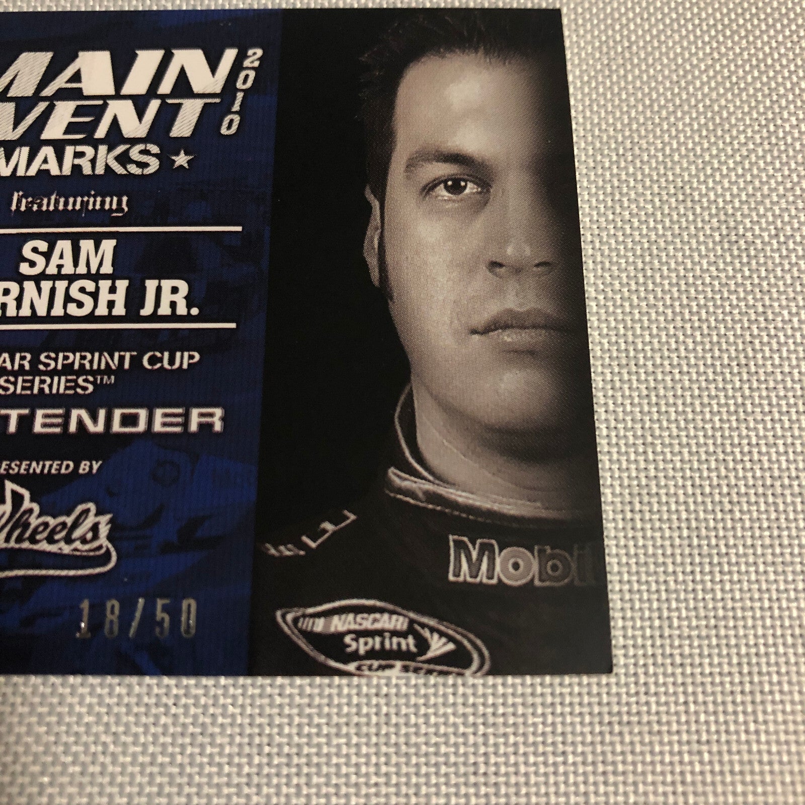 2010 Wheels Main Event Marks Sam Hornish Jr Auto Autograph Signed Card /50