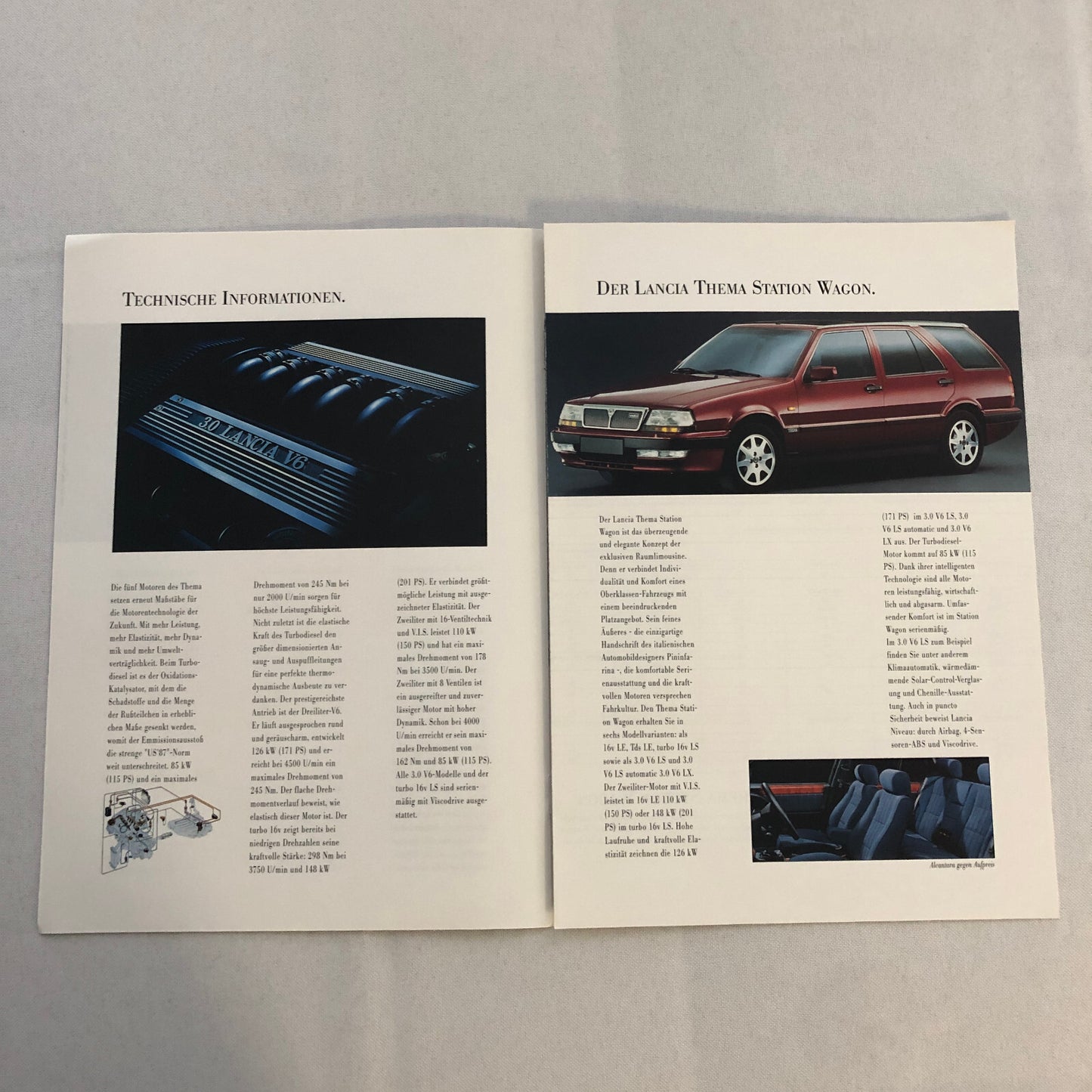 Lancia Thema Car Sales Brochure Catalog German Text