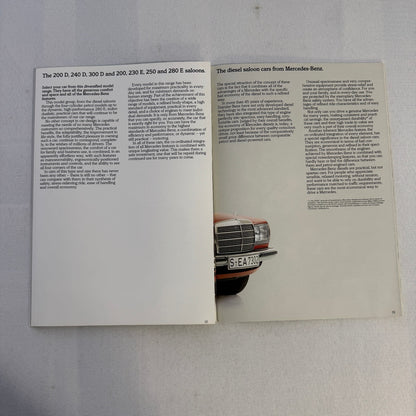 Mercedes Benz Car Brochure 280SL 500 SL 380 SL 280CE 200T 240D 300D 190D 190 250