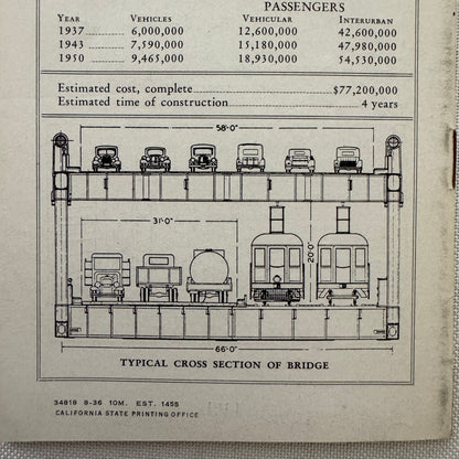 Vintage San Francisco Oakland Bay Bridge Construction Engineering Brochure